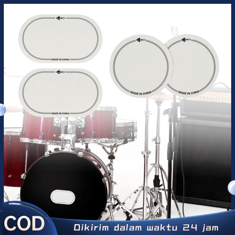 Isi 2 Patch Bass Drum Patch Drum Pedal Drum Sticker Stiker Kick Drum Pad