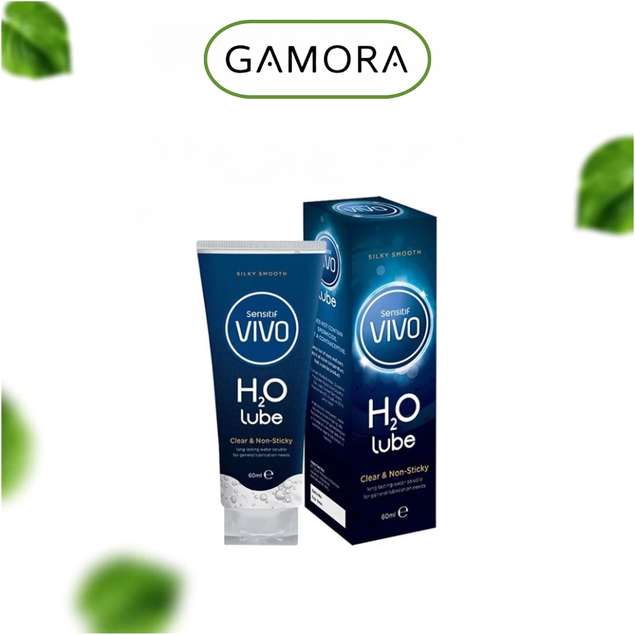 Pelumas Vivo Lubricant H2O Gel Seks Pria & Wanita Lube bahan Air isi 60 Gr