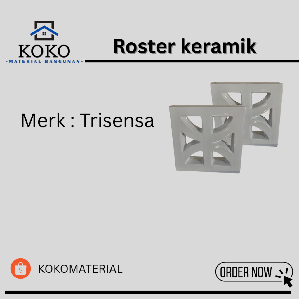 Trisensa Roster Keramik 20x20 Putih ( perdus)
