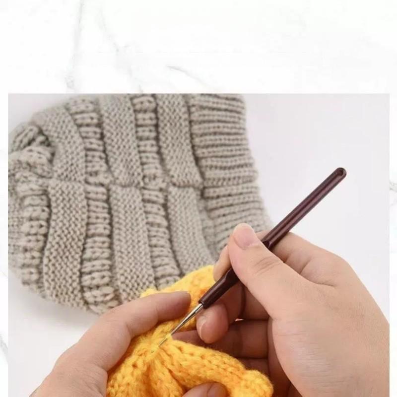 1 Set Isi 4 Pcs Jarum Gimbal Rajut Dreaddlocks Pen Tulip Songket / Jarum Rajut Design Unik / Jarum