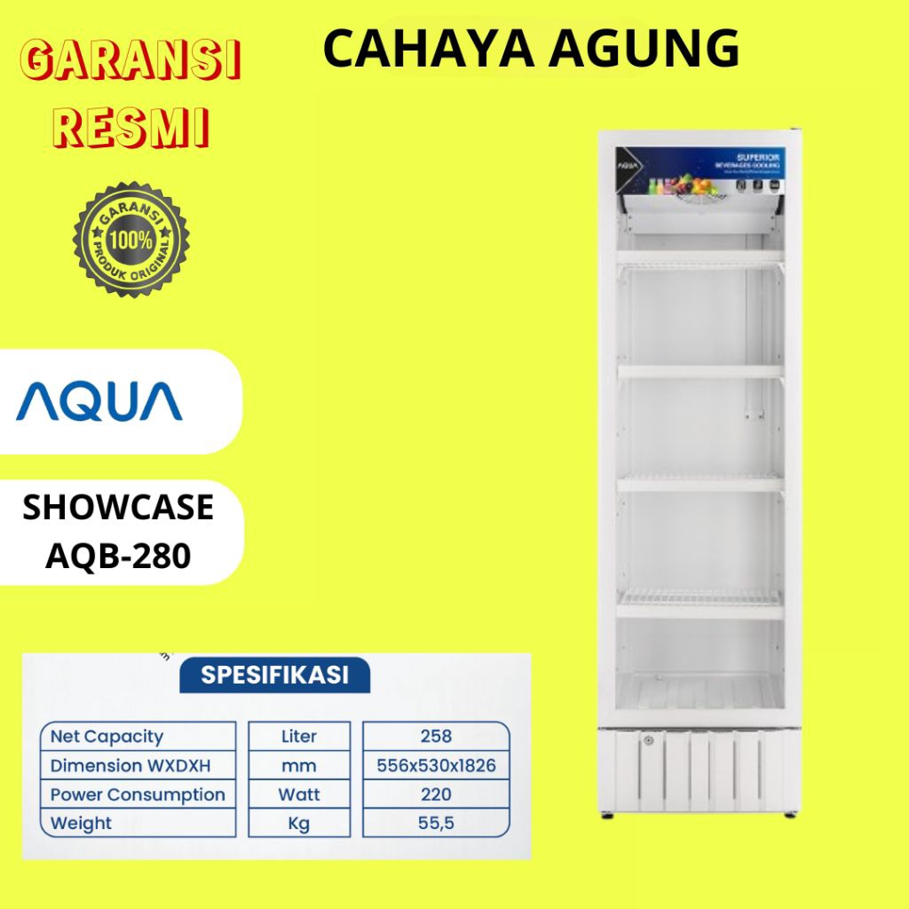 AQUA Showcase Cooler 280 Liter AQB280