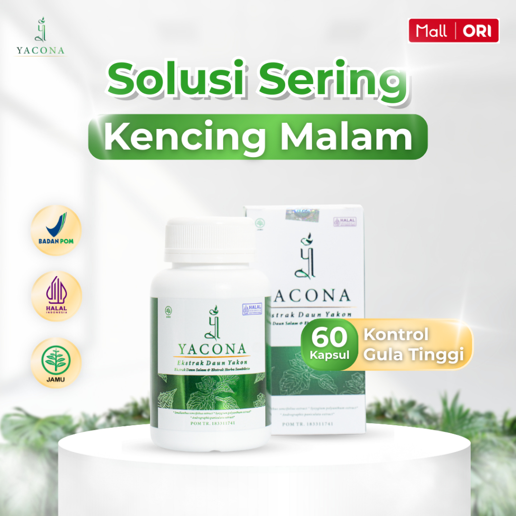 Yacona Kapsul Diabetes Obat Herbal Diabetes Paling Ampuh Original Tanpa Efek Samping Isi 60 Kapsul