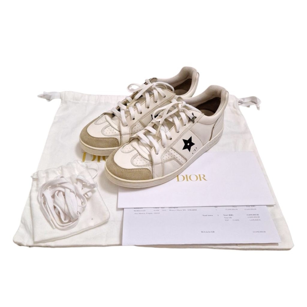 Preloved Dior Star Sneakers White Authentic