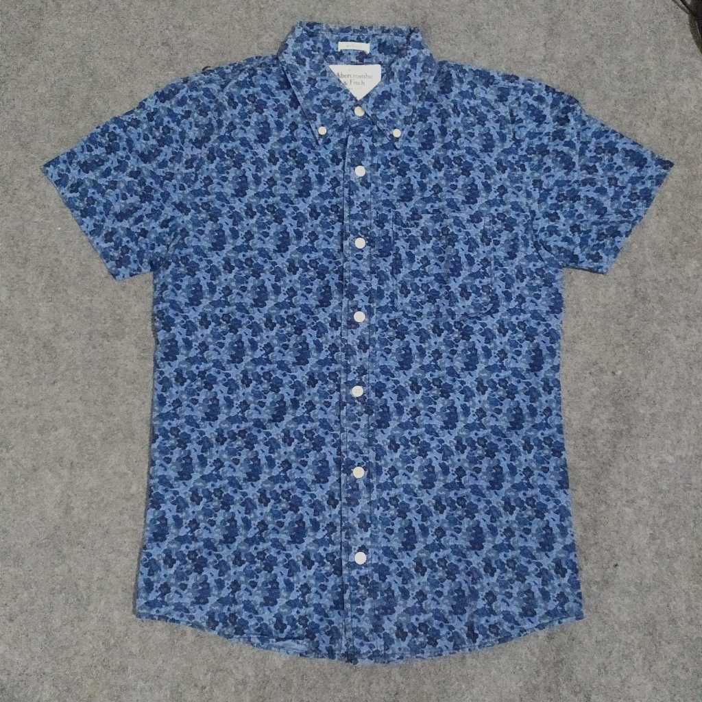 Kemeja Lengan Pendek Abercrombie & Fitch Pria