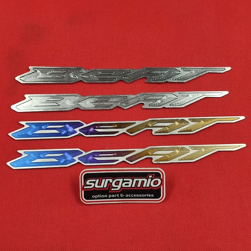 Emblem Logo Body Beat Titanium Original Vietnam (Sepasang)