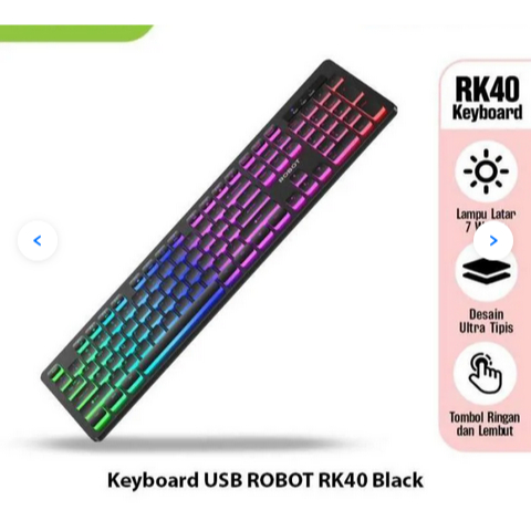 Keyboard USB ROBOT RK40 Black