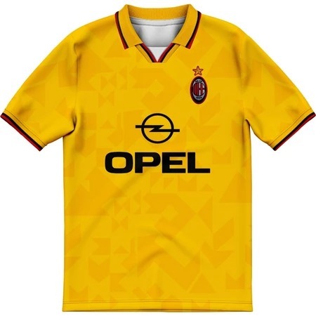 Jersey Retro/Kaos Jersey Vintage/Jersey Casual Opel Ac Milan 1994/95 Full Printing Free Nama Dan Nom