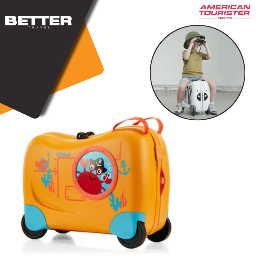 Koper anak duduk AMERICAN TOURISTER cabin size 18 inch bisa di naikin dan di tarik