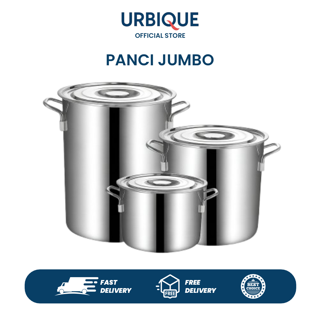 Panci Jumbo Stainless Steel Tebal Panci Bakso Panci Rebus Kapasitas Besar