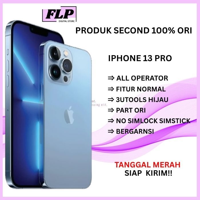 All operator IPHONE 13 PRO 128GB/256GB/512GB/Mulus NO Minus NO Simlock No SimSTIK NO Rekon NO Refurb