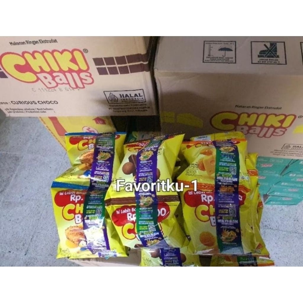 Chiki Balls Rasa Keju atau Ayam. 1 Renteng isi 10 Sachet