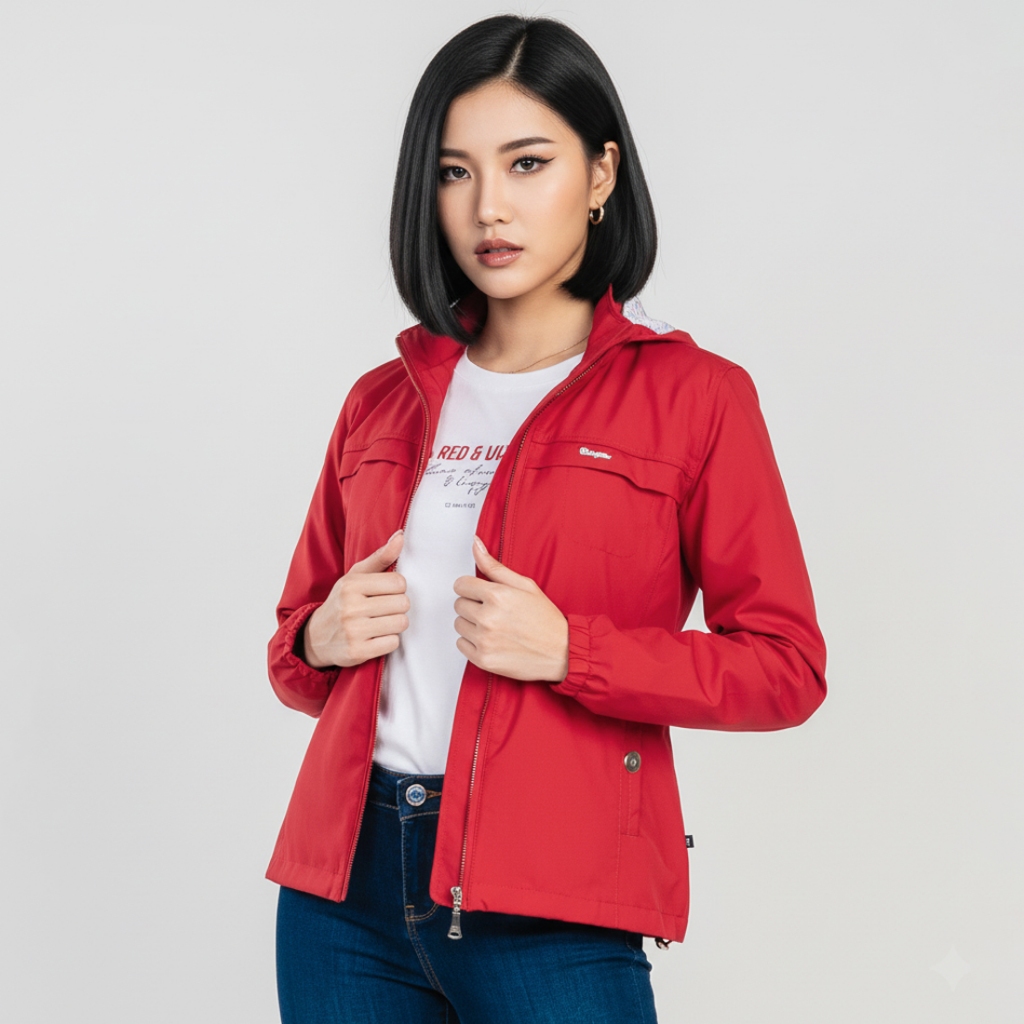 C2 Barlin Red Jacket Bikers