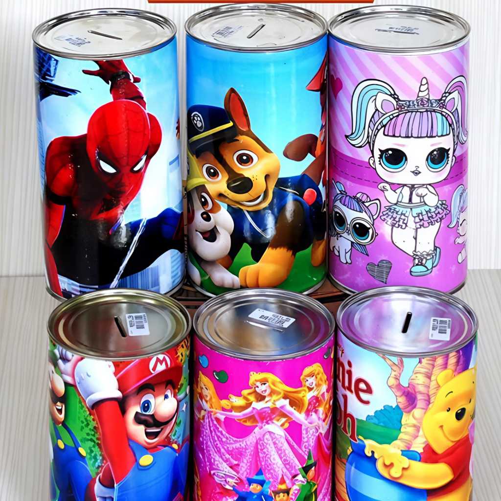 Celengan Karakter Tabungan Target Kaleng  Celengan Kaleng Karakter Target Tabungan Anak Dewasa Targe