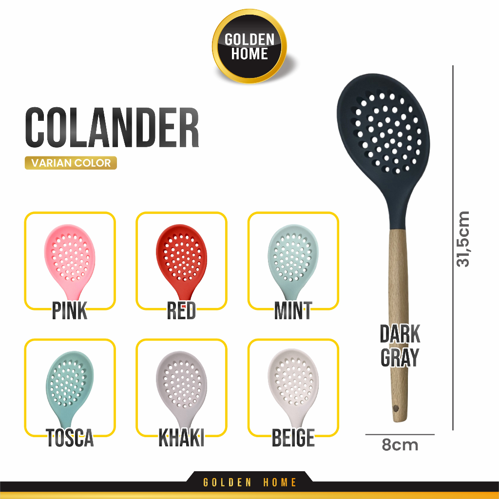 Colander - Penyaring Tirisan / Spatula Sutil Utensil Silikon Silicon Silicone Tahan Panas Gagang