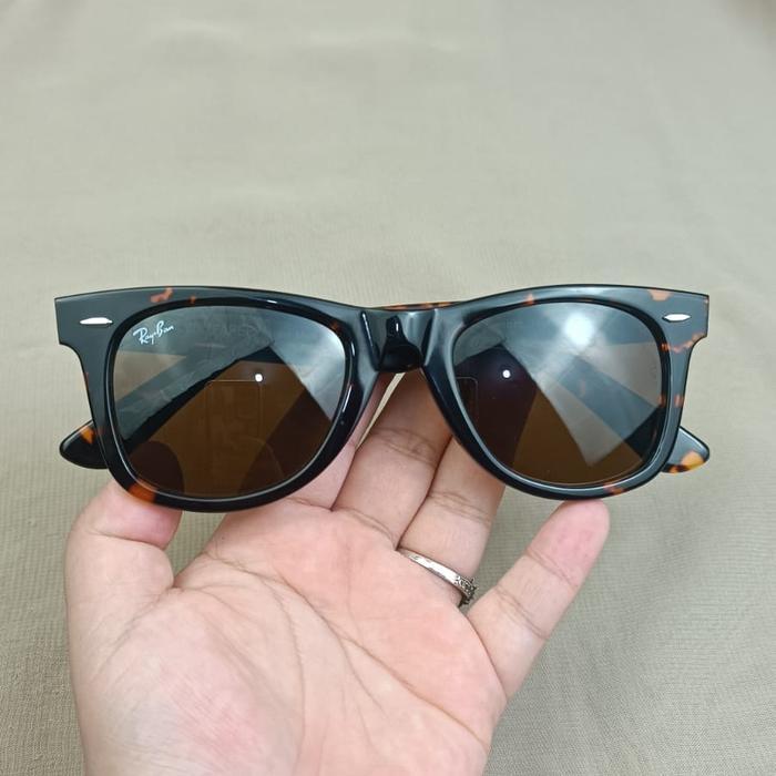 Kacamata Rayban Wayfarer Tortoise Lens Brown Glossy Second Original