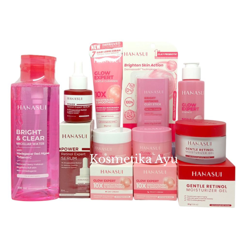 Hanasui Paket Skincare Kulit Glowing Mencerahkan