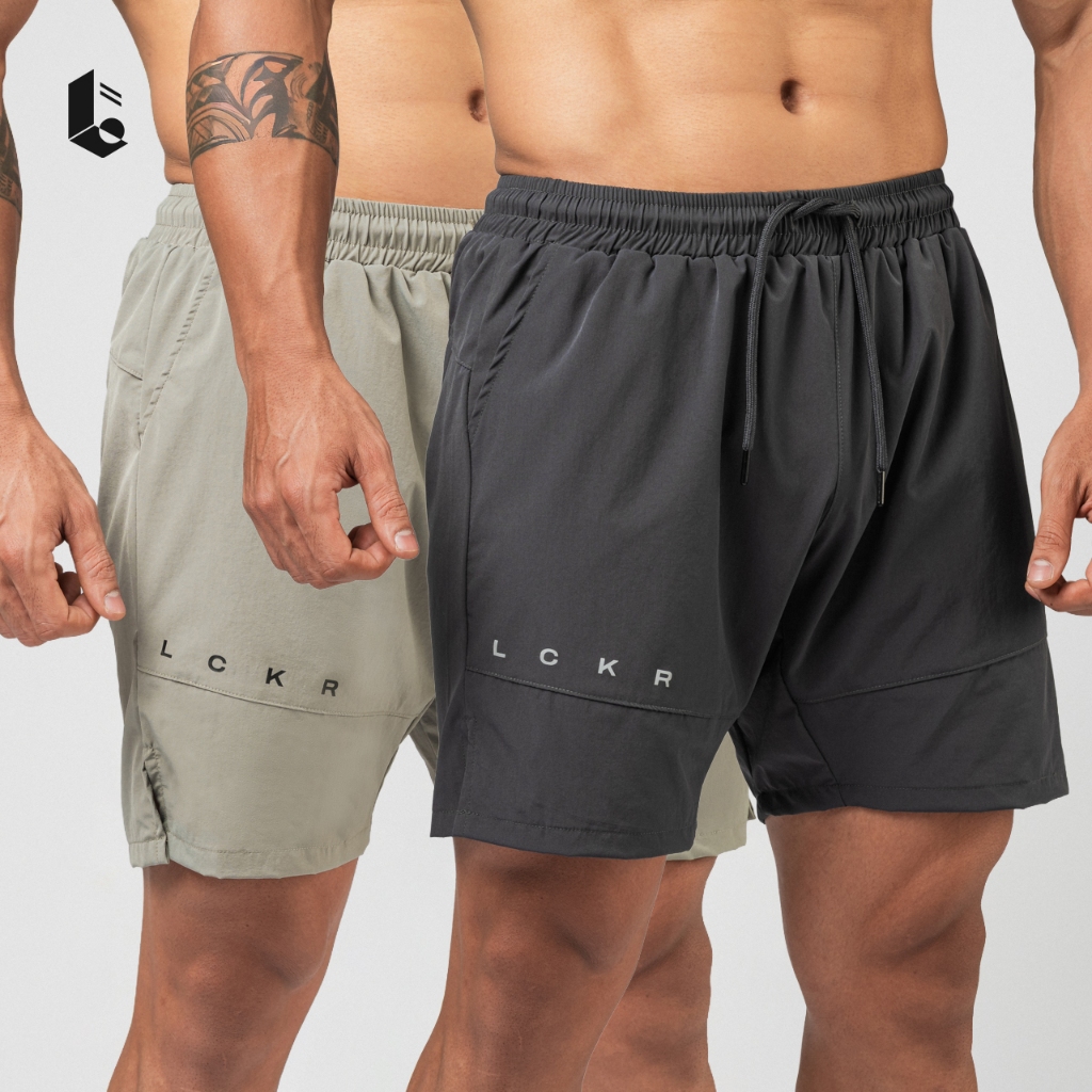 Lockerwear Celana Pendek Olahraga Quick Dry Sport Short Pants Pria Running Jogging Lari Gym Fitness