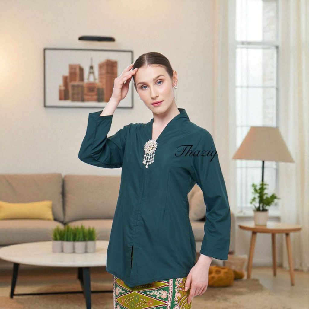 KEBAYA ENCIM POLOS ATASAN KEBAYA GAYA MODREN ATASAN TERBARU KEBAYA POLOS SIMPEL