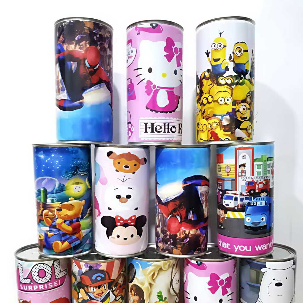 Celengan Kaleng Celengan Unik Celengn Koin Celengan Target Karakter Celengan Kaleng Karakter Target 