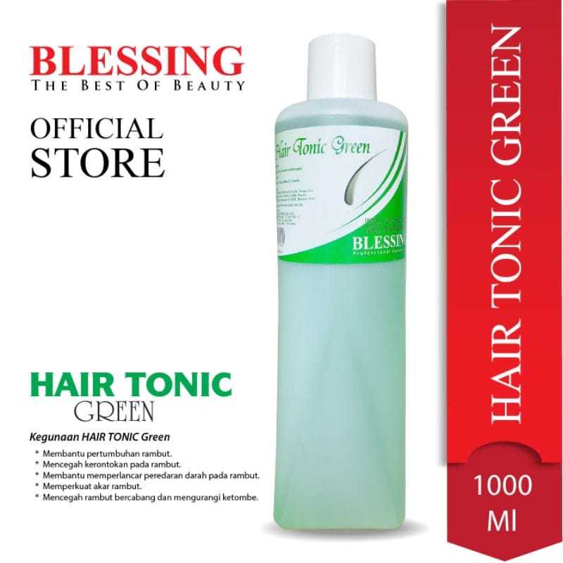 BLESSING HAIR TONIC GREEN 1 LITER/BLESSING HAIR TONIC SALON/BARBERSHOP