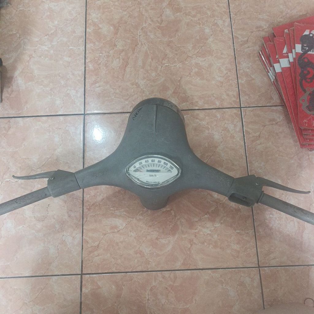 stang bulat vespa bagol dengan spidometer