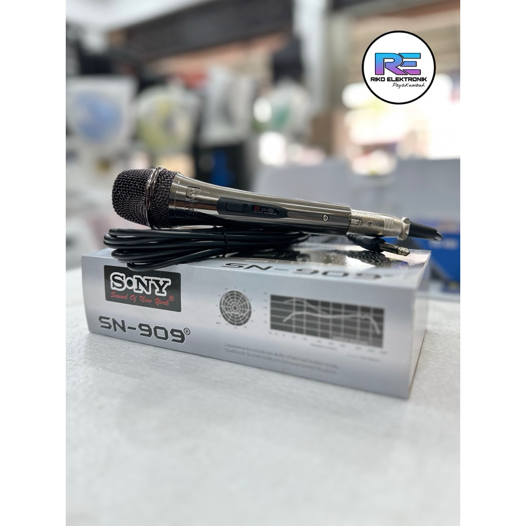 Sony Mic Kabel Karaoke SN-909 Microphone Suara Bagus