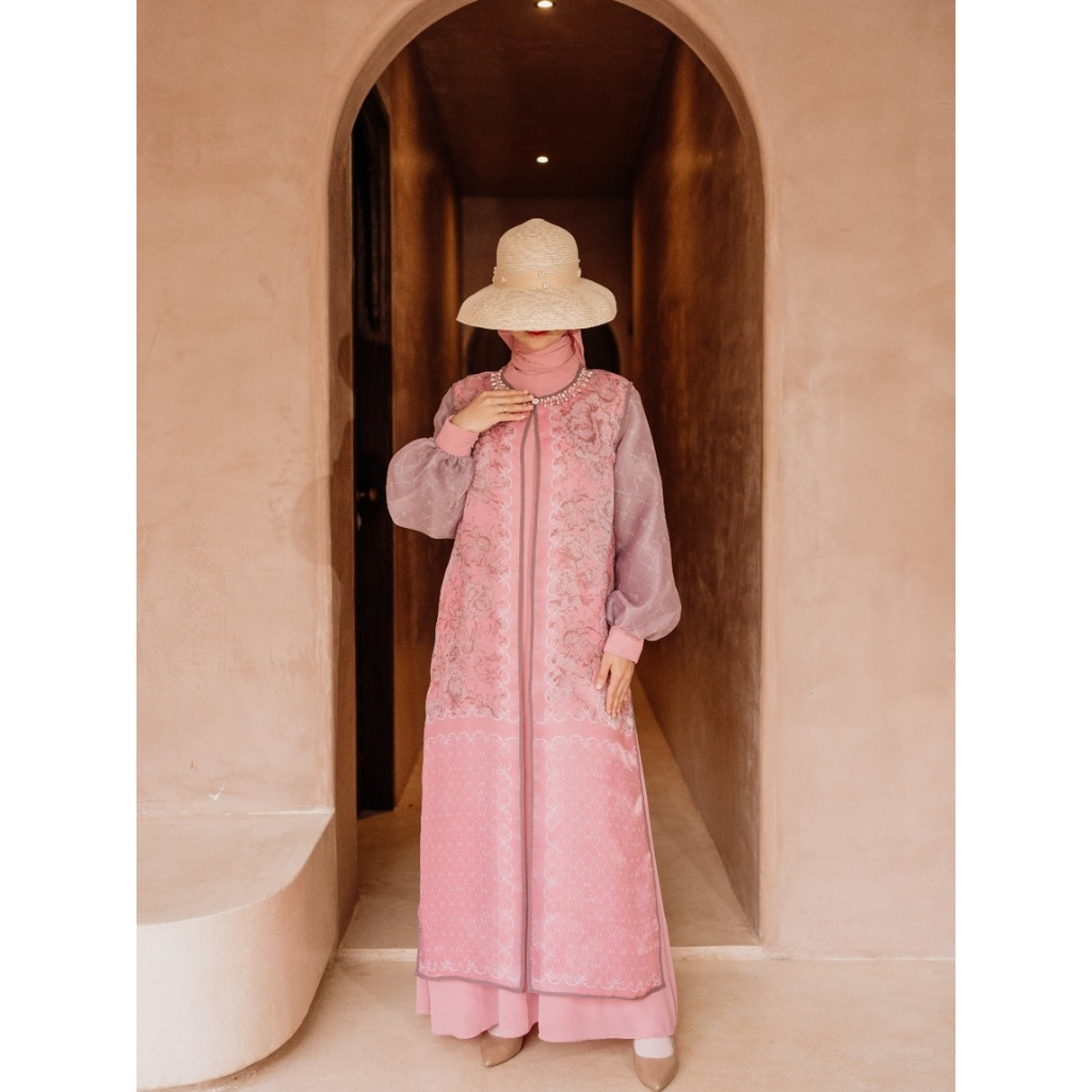 Nabila Dress by EFER FASHION | Dress Kondangan | Gamis Kondangan | Dress Organza | Dress Set Outer S