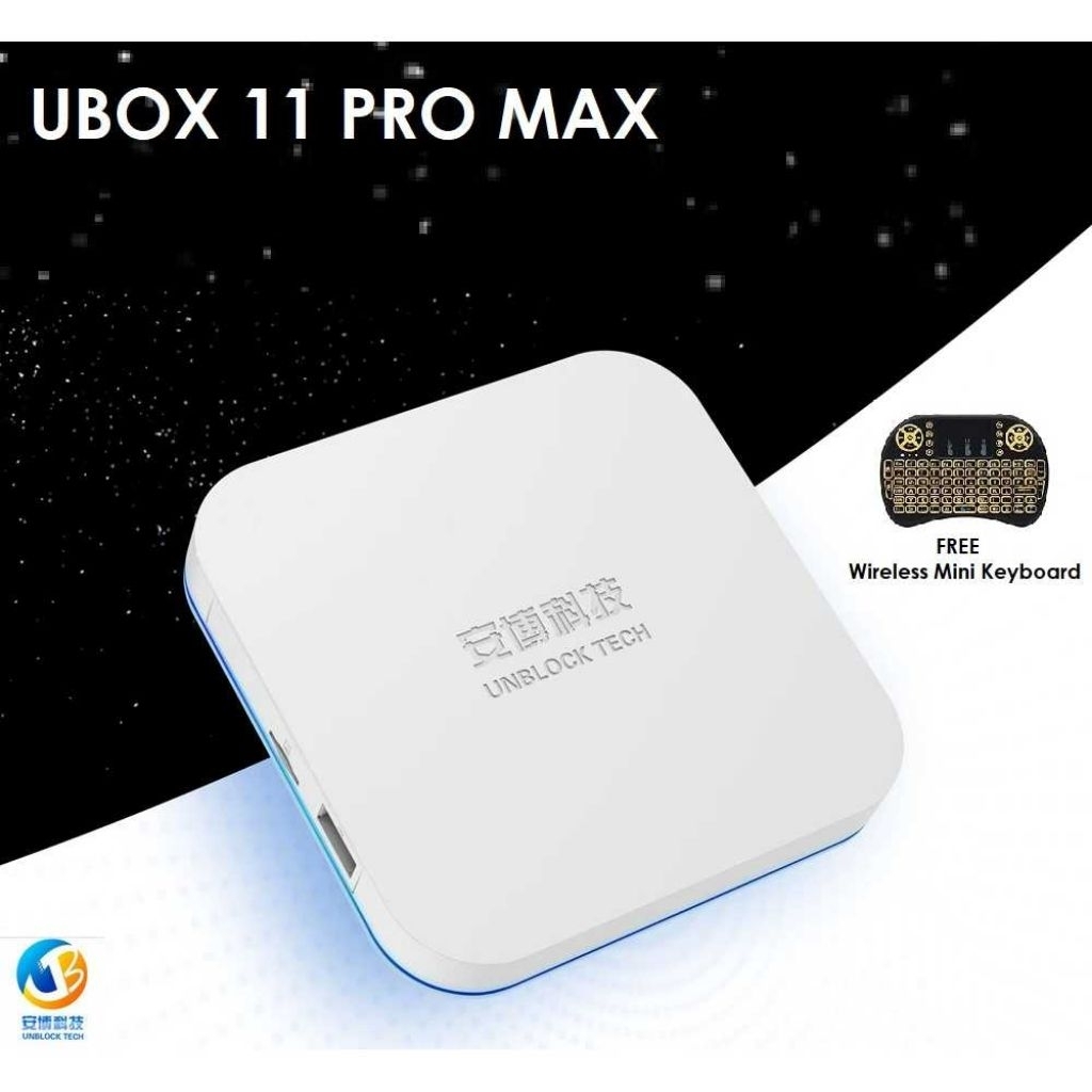 UNBLOCK TECH UBOX 11 PRO MAX - Android 12 TV Box - RAM 4GB ROM 64GB