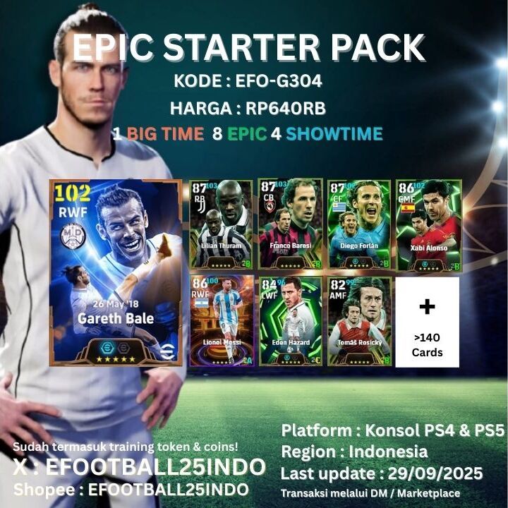 GrahaGamingID GGID-G304 Starter Pack Akun eFootball Konsol PS4 PS5