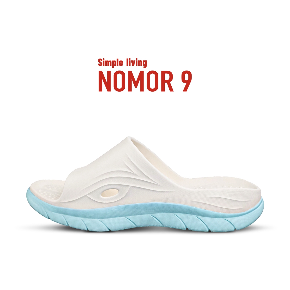 NOMOR 9 DuoRelief Sandal rehabilitasi olahraga, Struktur Dual-Layer, Dukungan Lengkung & Pijat