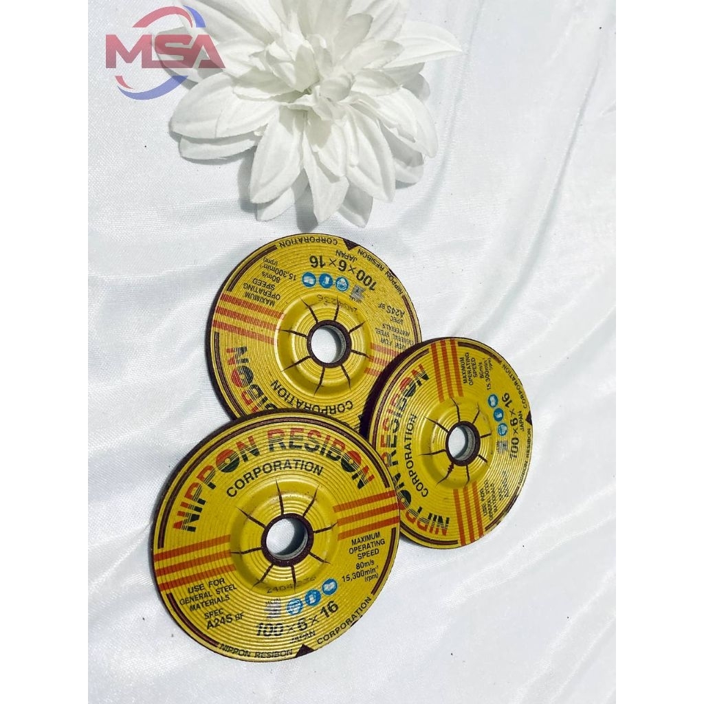 BATU POLES NIPPON RESIBON / MATA GERINDA TEBAL NIPPON RESIBON 4" INC