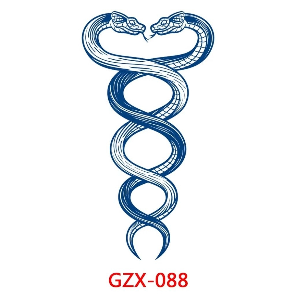 ( SEMI PERMANEN ) COD Tatto temporer GZX- 088 ULAR MELINGKAR tatto temporary tubuh tangan punggung d