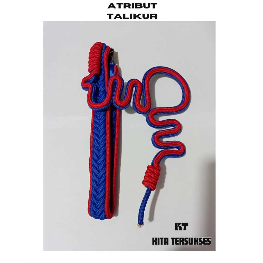 Talikur variasi biru lis merah/tali kur bentuk komando
