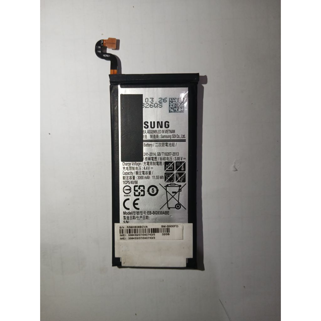 Baterai Samsung S7 Flat Original