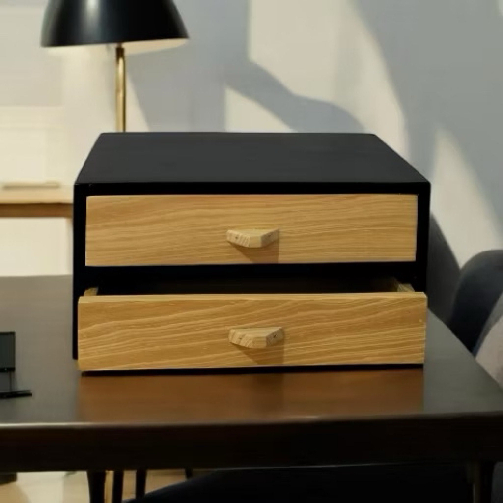 kotak penyimpanan kosmetik dengan laci rak kosmetik lucu estetik