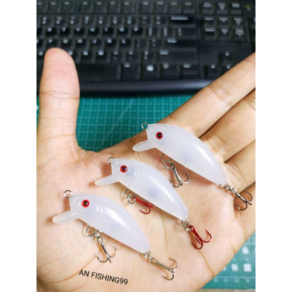 SWIMMER HAMPALA 5CM LURE PANCING TRABLE HOOK / LURE HAMPALA MINNOW / UMPAN CASTING HAMPALA GABUS