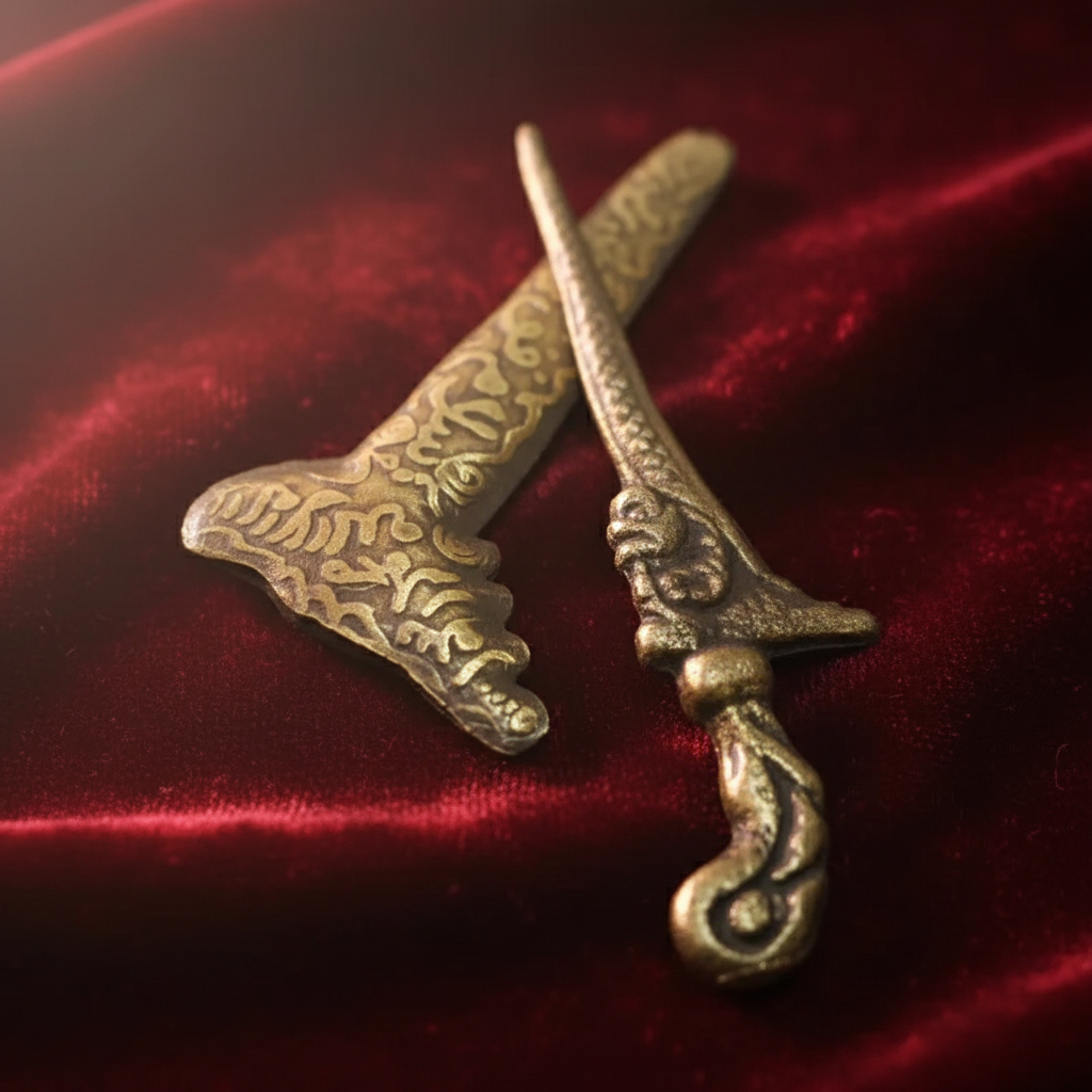 Promo Miniatur Keris Hias Nogo Sosro Bahan Kuningan