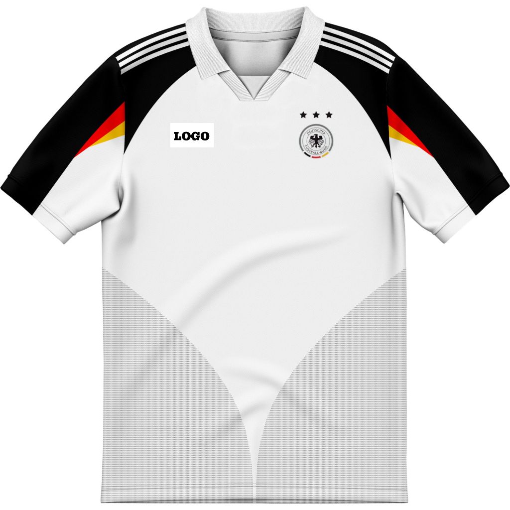 JERSEY FANTASY//BAJU BOLA RETRO// FANTASY JERMAN PUTIH//JERSEY FULLPRINTING//GRATIS NAMESET | JERSEY