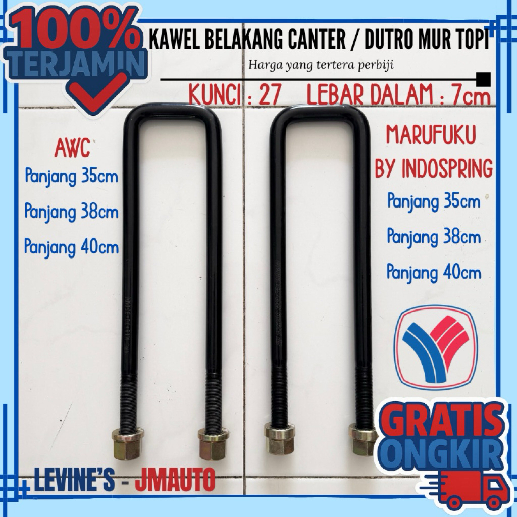 kawel belakang canter mur topi kunci 27 Marufuku / kawel belakang dutro mur topi / kawel belakang ri