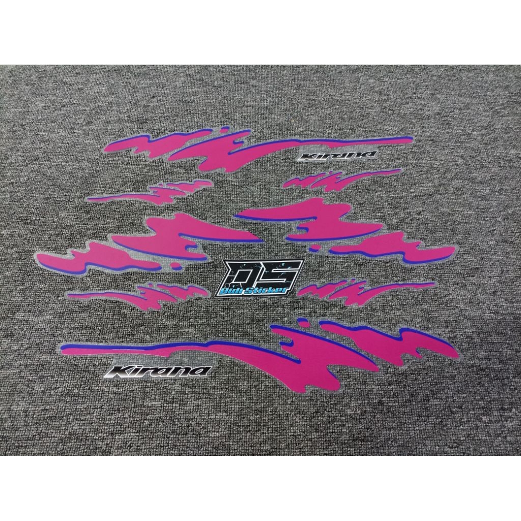 STRIPING STIKER TRANSPARAN KIRANA COSTUM LIS MOTIF MOBIL KATANA
