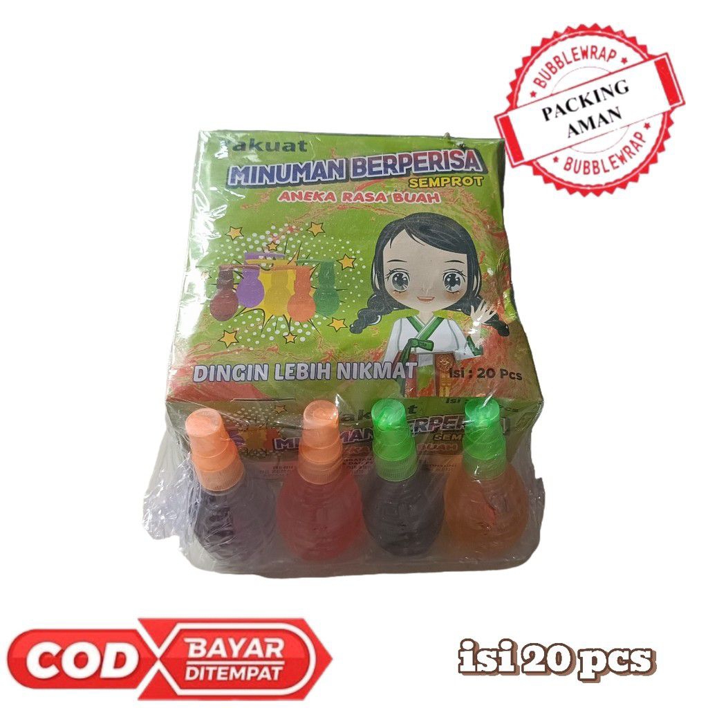 FREE ONGKIR Permen Semprot Granat Rasa Buah 20 Pcs / Permen Sirup aneka Rasa