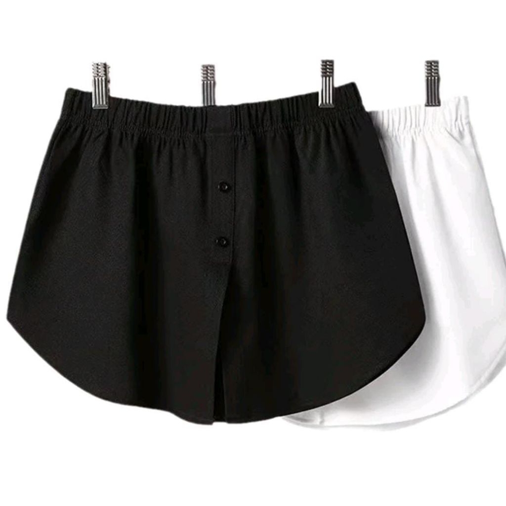 Rok Kemeja Palsu | Fake Layering | Pelapis kaos agar terlihat 2 lapis | Inner | Rok Pendek | Rok Kan