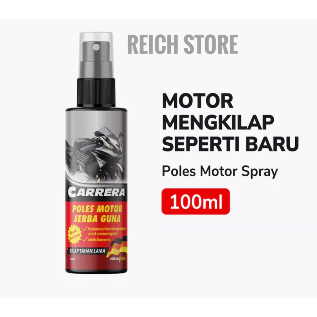 CARRERA POLES MOTOR SERBAGUNA - Poles Spray Serbaguna Pengkilap Motor 100ML