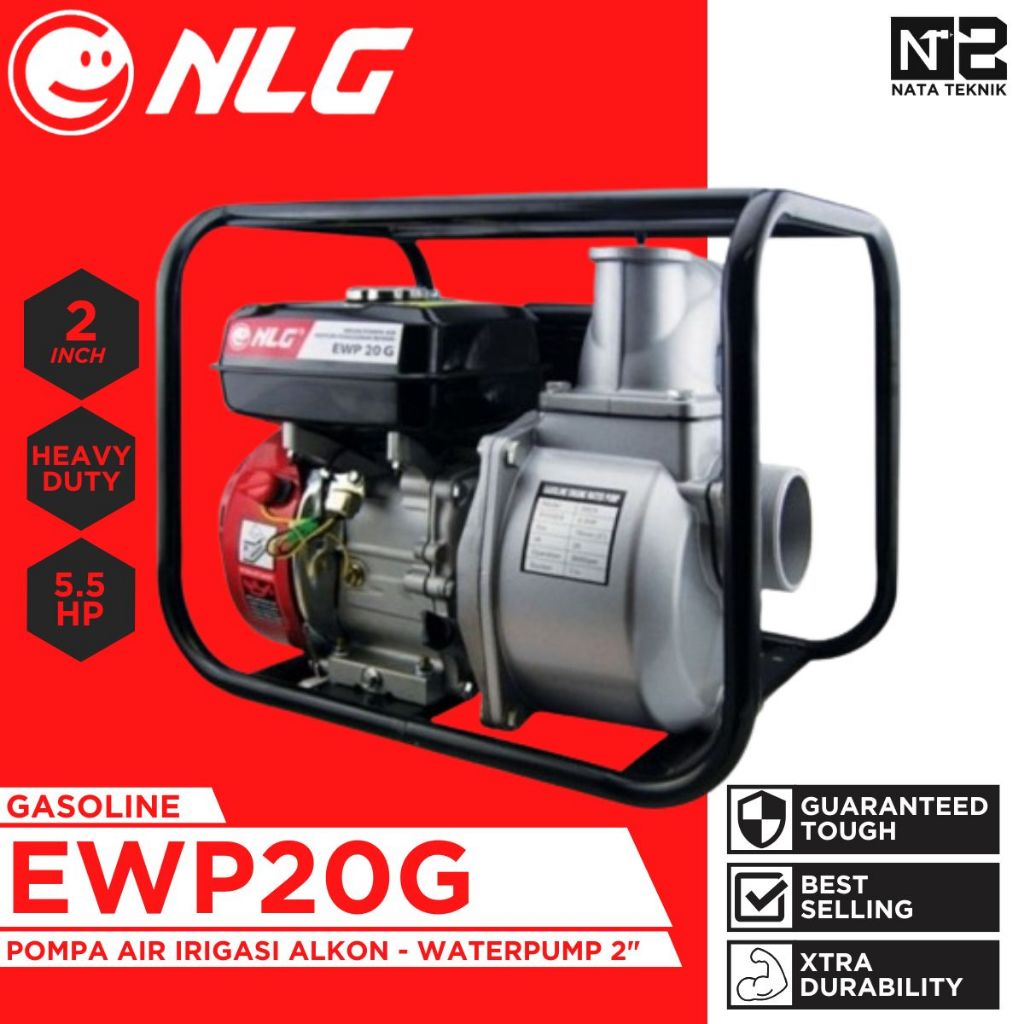 NLG EWP 20G Mesin Pompa Alkon Irigasi / Pompa Sedot Banjir 2 Inch NLG EWP20G Gasoline Waterpump 2"