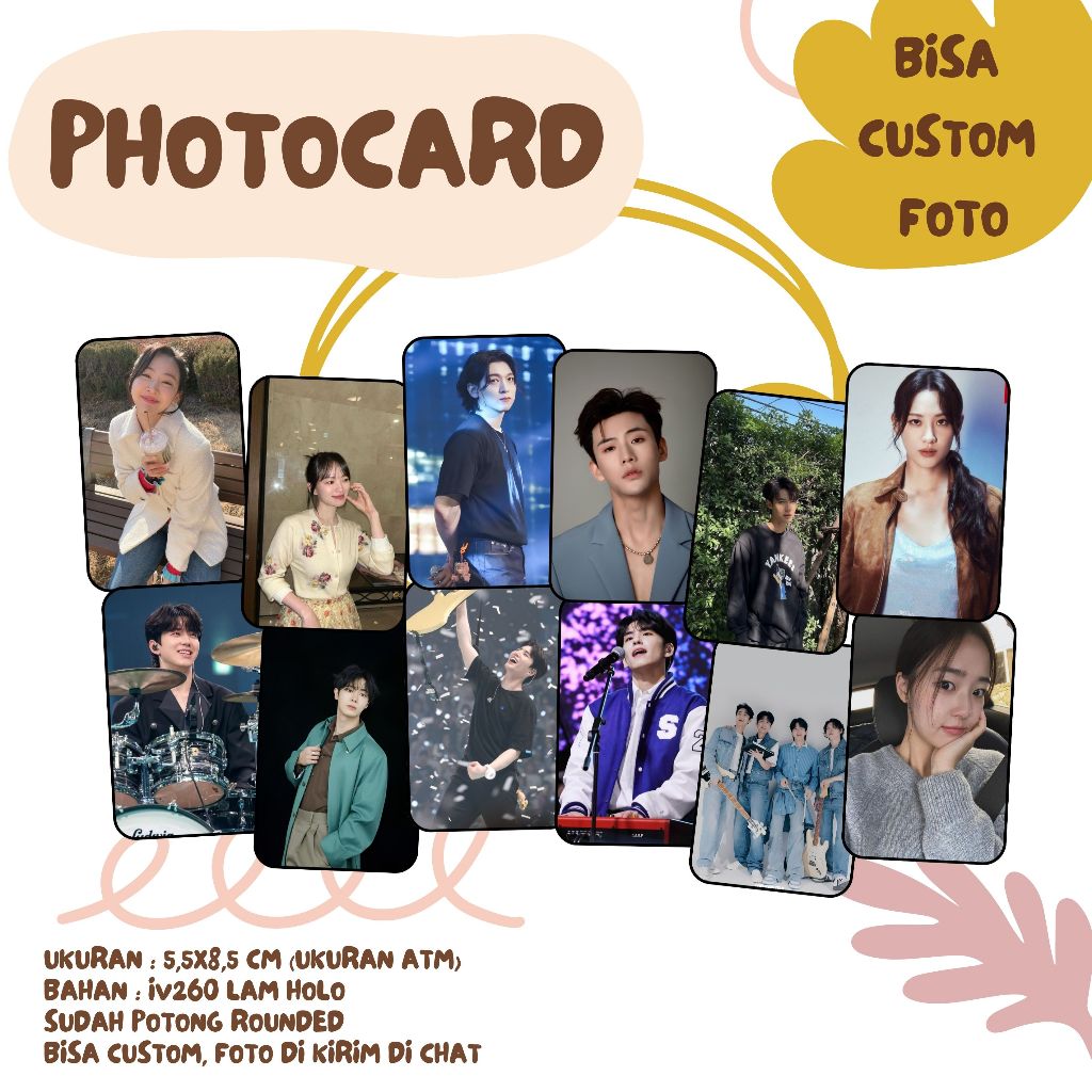 (BISA CUSTOM) PHOTOCARD KPOP I DRAKOR I DRACIN I CHOI YE BIN I CHOO YOUNG WOO I CHUN WOO HEE I CLAUD