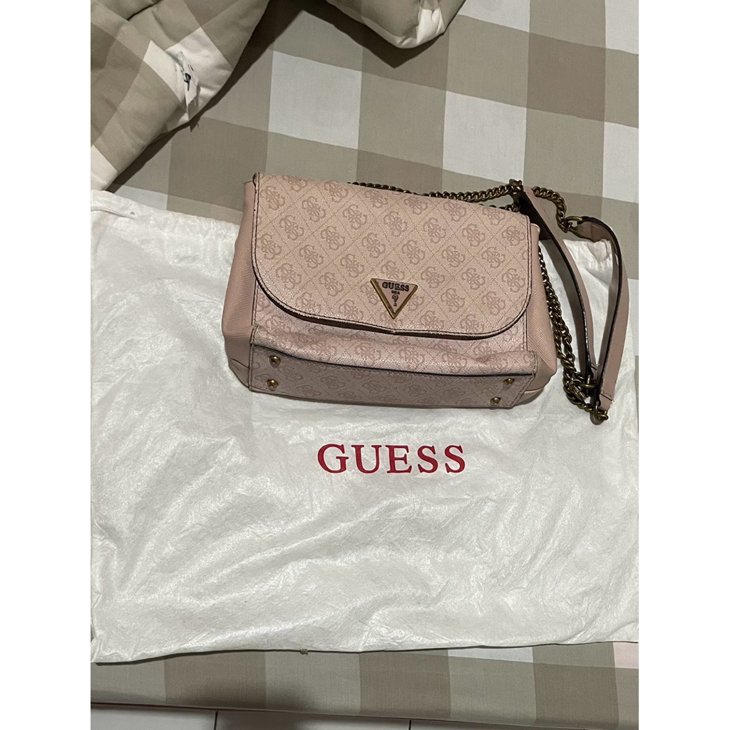 (pre-loved) guess bag original pink