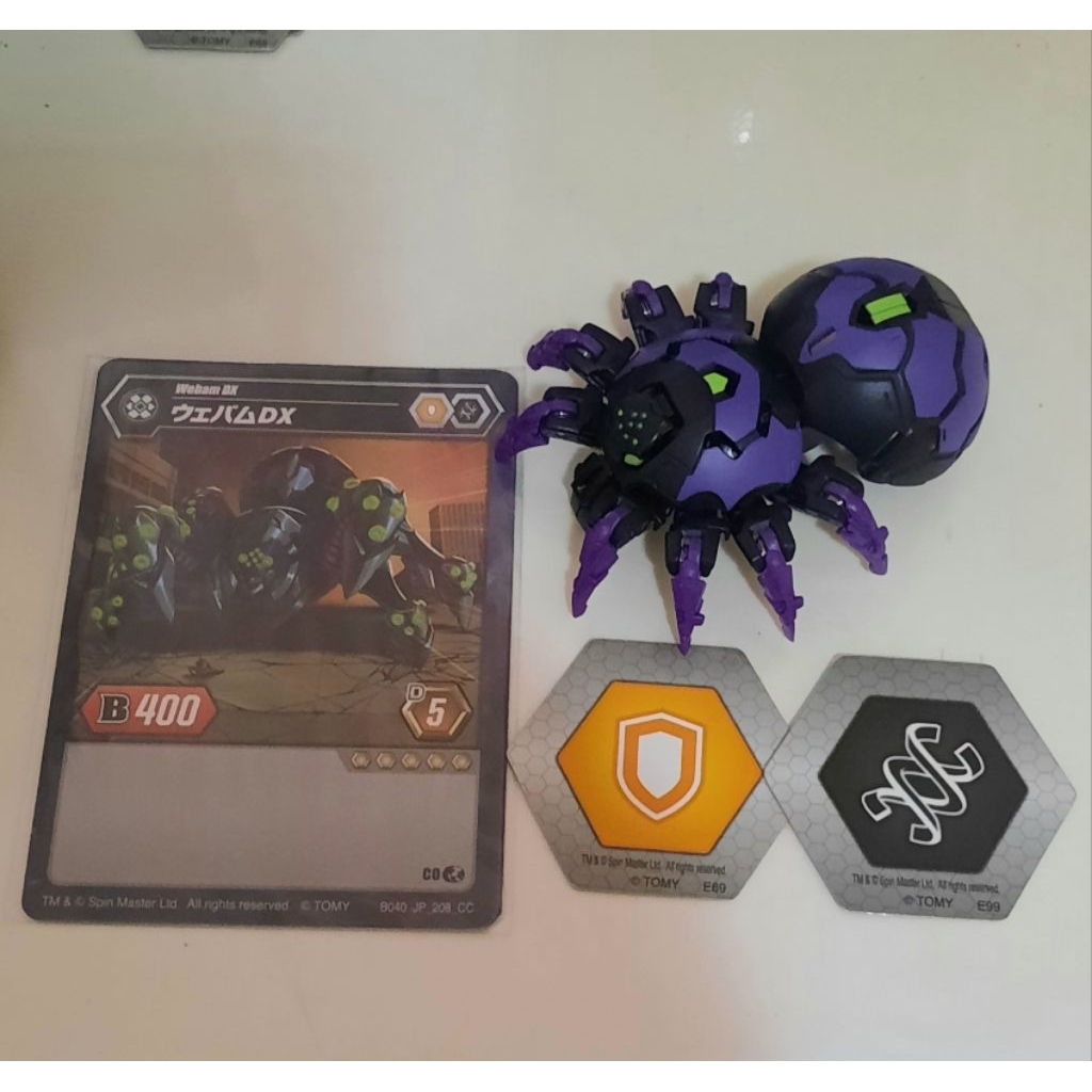 Bakugan Darkus Webam DX + 2 bakucore spin master tcg