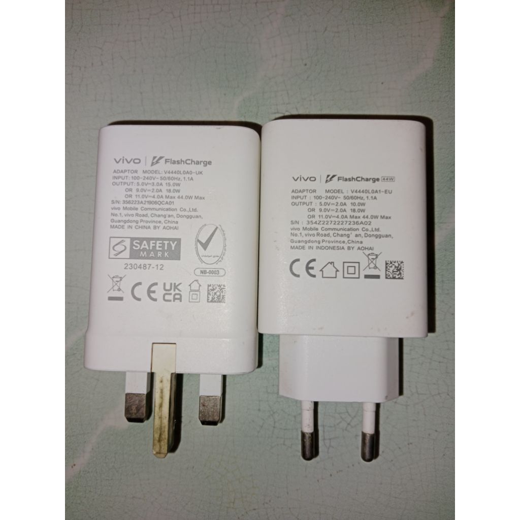 adaptor/charger vivo 44watt
