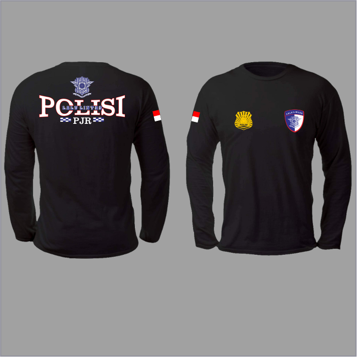 Kaos Polantas Pjr lengan panjang/Tshirt Baju Combed 24s polantas PJR
