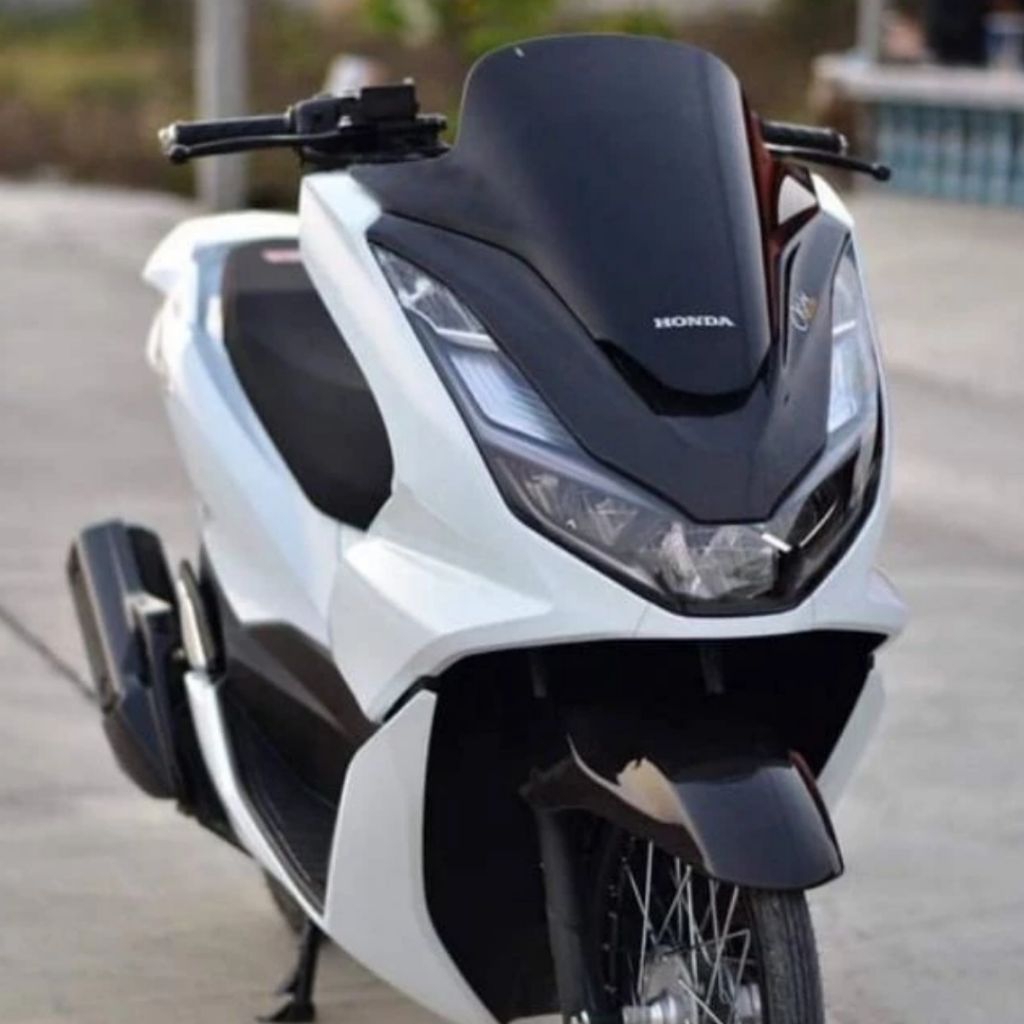 sticker putih glossy skotlet hitam glossy skotlet sepeda motor